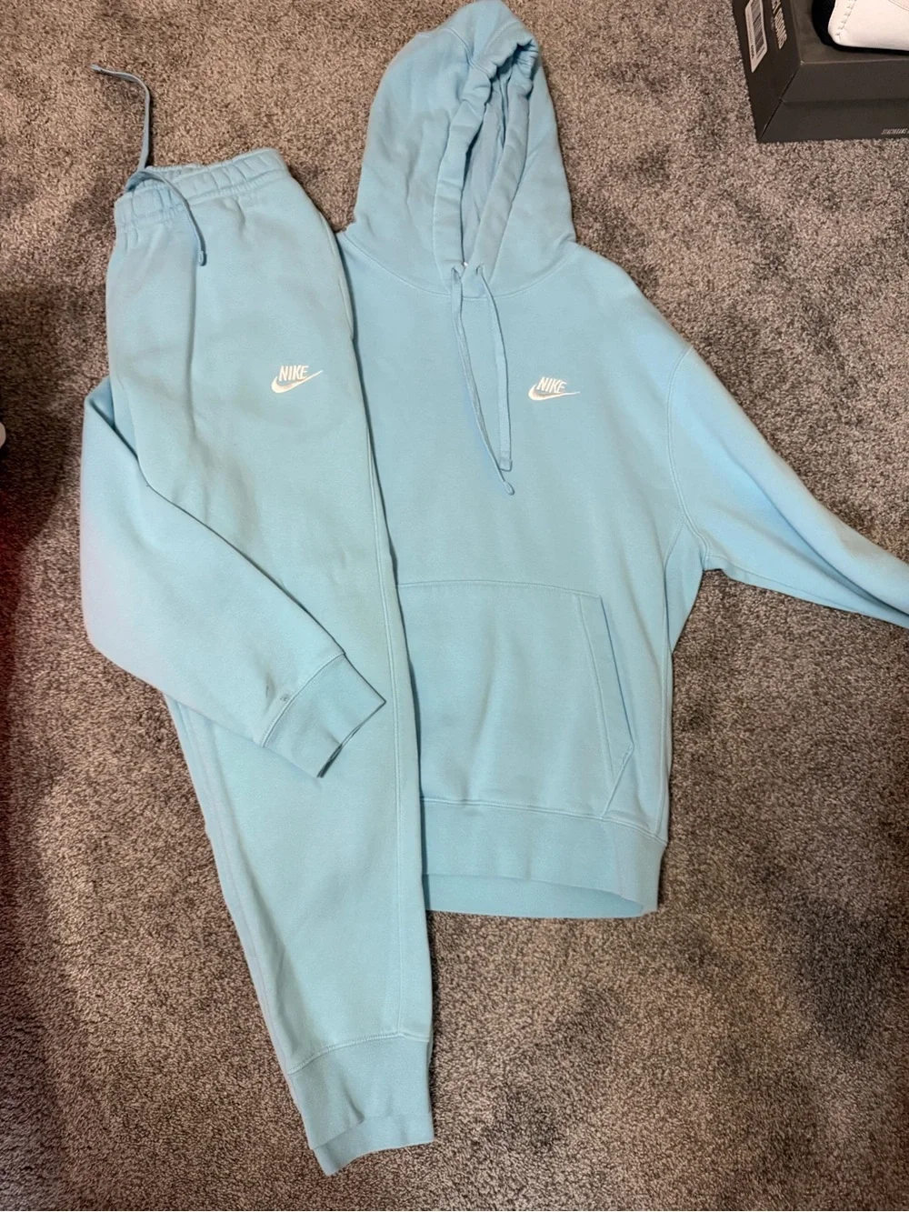Nike Kids Light Blue Hoodie & Jogger Sweatpants Set